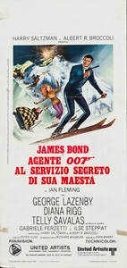 007 ON HER MAJESTY'S SECRET SERVICE POSTER GEORGE LAZENBY DIANA RIGG SAVALAS - Picture 1 of 1