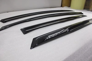 Window Visor Rain Guard Weather Shield w/Chrome Strip for Hyundai Tucson 16-17 - Picture 1 of 1