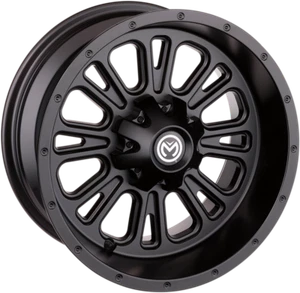 Moose Matte Black 12x7 399X ATV/UTV Front Wheel 4/136, 4+3 Offset 0230-0916 - Picture 1 of 1