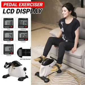Foot Pedal Exerciser Mini Gym Bike Fitness Cycle Leg/Arm w/ LCD Display Portable - Picture 1 of 12