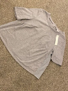Woman’s Red Herring Grey Shirt Back T-shirt Size 12 Short Sleeve Top Loose Baggy - Picture 1 of 11