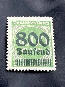 Estampado Imperio Alemán Reich Alemán Sobreimpresión 800 en 1000 marcos - Imagen 1 de 7