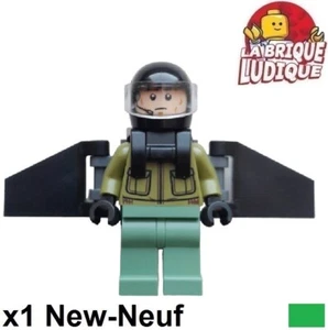 LEGO Figürchen Minifig Jurassik World Jet Packung Ranger Wing Lenkrad Helm jw118 - Bild 1 von 1