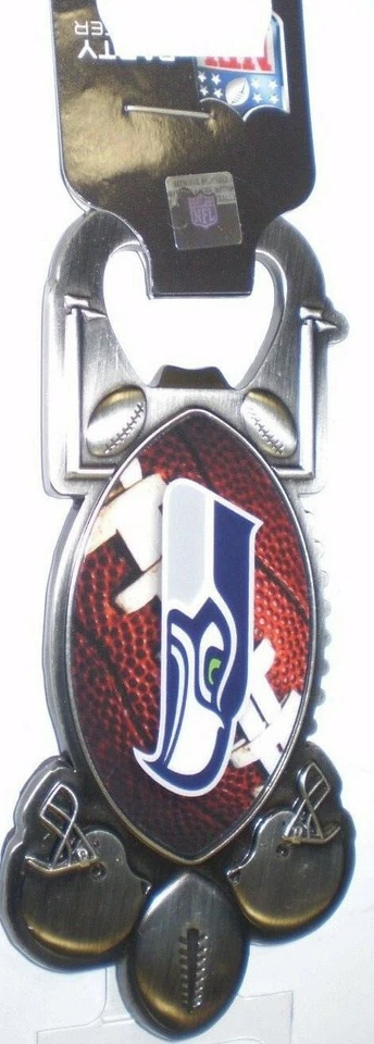 SEATTLE SEAHAWKS Party Starter Magnetic Metal Bottle Opener - Image 1 of 1