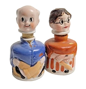 Antik 1900th Carter's Inx Set 2 Porzellan Carter Tintenflaschen Made Germany - Bild 1 von 5