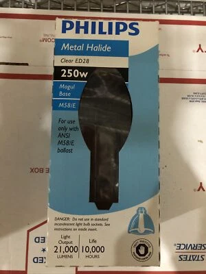 Philips 250W Clear ED28 Metal Halide Bulb - Image 1 of 2