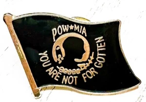 LOT of 12 POW MIA Lapel Pin Tie Cap You Are Not Forgotten Black Gold Flag NEW - Picture 1 of 4