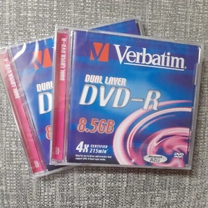 DVD-R DL Dual Layer “VERBATIM” in Jewel Cases. Brand New. - Photo 1/4