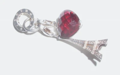 THOMAS SABO Charm Anhänger Rotes Herz und Eifelturm mit Charmträger 925 S - Bild 1 von 2