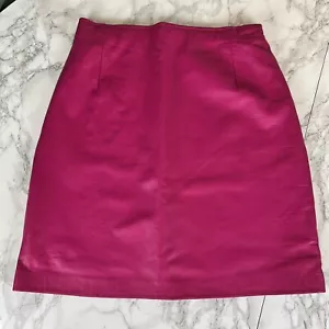 De colección 1980 FIRENZE Santa Bárbara Falda de Cuero Forrada Suave Talla 8 Midi Barbie - Imagen 1 de 7