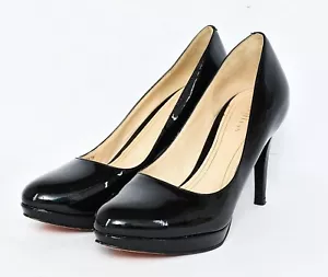 COLE HAAN Air Chelsea Patent Leather Black Platform Heels Pumps Women's Sz 7 - Picture 1 of 10