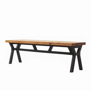 Twin View Bench Classic Box Steel with X Legs | Industrial Style - Picture 1 of 10