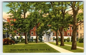 Vintage Sumter SC Tuomey Hospital West Calhoun Street Postcard Linen - Picture 1 of 2