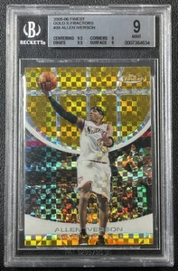 ALLEN IVERSON BGS 9 2005-06 TOPPS FINEST #38 GOLD XFRACTOR X-FRACTOR 14/29 76ERS - Picture 1 of 2