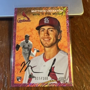 Matthew Liberatore 2023 Topps Chrome Platinum Fuchsia Shimmer Rookie RC /100 - Picture 1 of 7