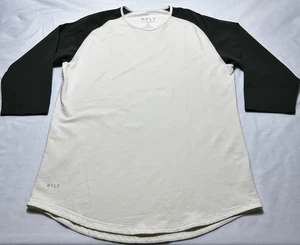 Camicia BYLT 3/4 Baseball Drop Cut Lux Uomo Taglia XL Girocollo Palestra Allenamento *SNAGS* - Foto 1 di 10
