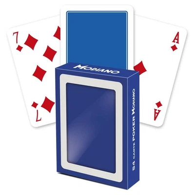 Poker Club F/N Blue Back Playing Cards Deck Poker Size Italy Modiano 301348 - Image 1 of 4