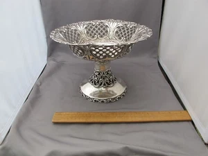 Scarce WHITING Sterling LOUIS XV (1891) Pierced COMPOTE-#3030-9 Inch-No Mono - Picture 1 of 10
