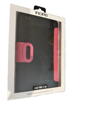 Incipio Clarion Translucent Shock-Absorbing Folio Case for AT&T TREK 2 HD - Pink - Image 1 of 2