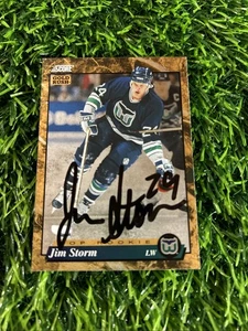 1993-94 (WHALERS) Score Gold Rush #610 Jim Storm Autogrammkarte H3 - Bild 1 von 2