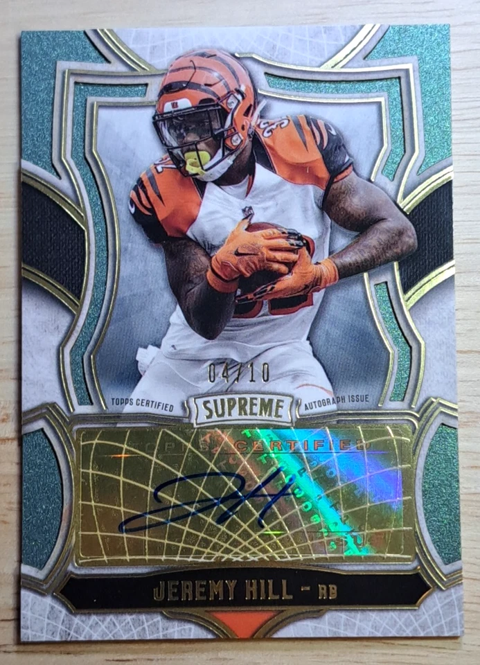 Jeremy Hill /10 (AUTO) 🔥2015 Topps Supreme Autographs - Bengals - Image 1 of 3
