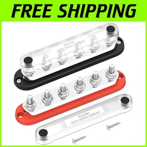 Durable 5/16" Terminal Bus Bar 300A for Solar & Vehicle Systems - Compact Design - Picture 1 of 8