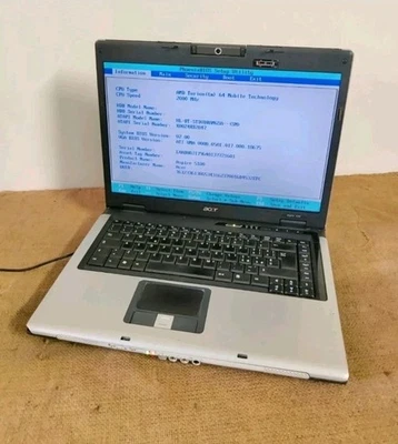 PC Netbook Retro Acer Aspire 5100 Laptop AMD Turion 64 - RAM 1407MB -No Hdd - Immagine 1 di 4