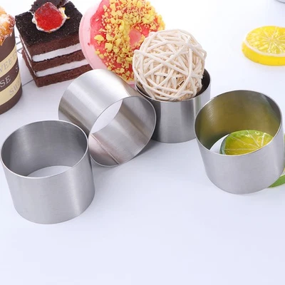  6 Pcs Anelli Per Torte Stampo Da Cottura in Acciaio Stampi Mousse - Immagine 1 di 4