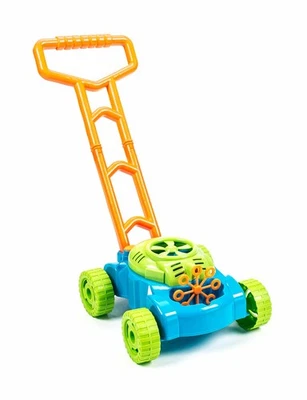 Kinderrasenmäher Seifenblasenmaschine Spielzeug Seifenblasen Kinder Rasenmäher - Bild 1 von 4