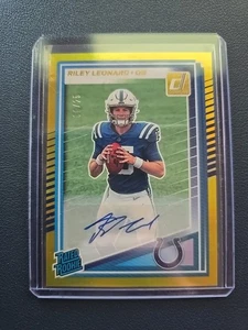 2025 Donruss Football Riley Leonard 6/25 Gold Auto #341 - Picture 1 of 2