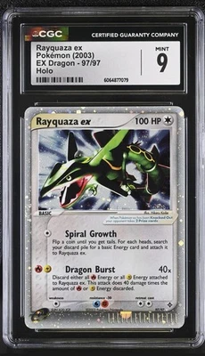 2003 Pokemon EX Dragon Rayquaza Ex 97/97 CGC 9 MINT - Image 1 of 2