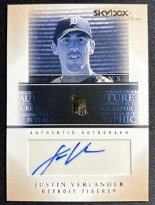 2005 Skybox Autographics Futre Signs GOLD Justin Verlander RC ROOKIE AUTO /65 - Picture 1 of 2
