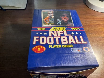1991 Score series 2 football wax box with 36 (Factory Sealed Packs). - Image 1 of 2