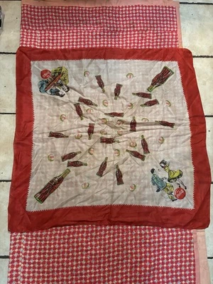 1950s Coca-Cola Vintage Advertising Bandana Clean Big Size Vibrant Colors Rare - Image 1 of 4