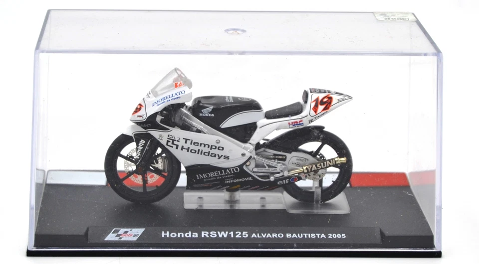 Die Cast "Honda RSW125 - Alvaro Bautista - 2005" Moto GP Scale 1/24 - Image 1 of 1