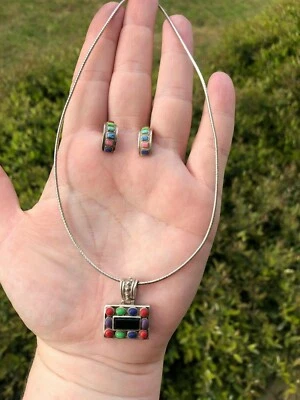 Винтажный набор из стерлингового серебра 925 пробы - Изображение 1 из 2