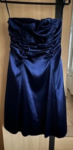 Verkaufe einmal getragenes Cocktailkleid Gr. 36, Blau mit Stola - Bild 1 von 4
