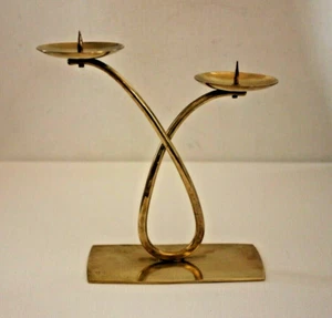 Candelabro latón 228g 16cm candelabro Bauhaus candelabro antiguo vintage - Imagen 1 de 6