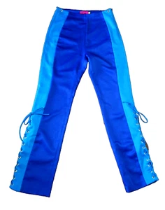 TYLER MCGILLIVARY Hose S Damen blau türkis Satin geschnürt Seiten Rock Overlay - Bild 1 von 7