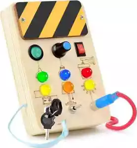 POLKRANE Busy Board LED Light Sensory Learning Toy For Toddlers MB-06 - Picture 1 of 1