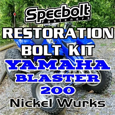 KIT DE PERNOS DE RESTAURACIÓN YAMAHA BLASTER 200 1988-2007 NÍQUEL MOTOR PLÁSTICO YFS200 Foto 1 de 4
