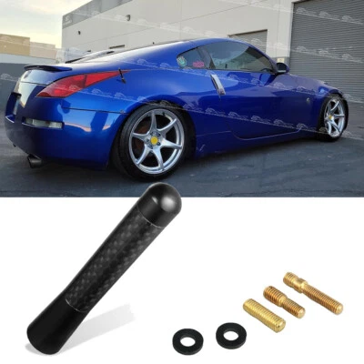 Para Nissan 350Z 370Z Fibra de Carbono 3" Coche Antena Radio AM/FM Mástil Aéreo con Tornillo Foto 1 de 4
