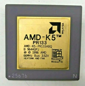 AMD AMD-K5 PR133 (AMD-K5-PR133ABQ) - 66MHz - 3,52V - Sockel 7 #706 - Imagen 1 de 2