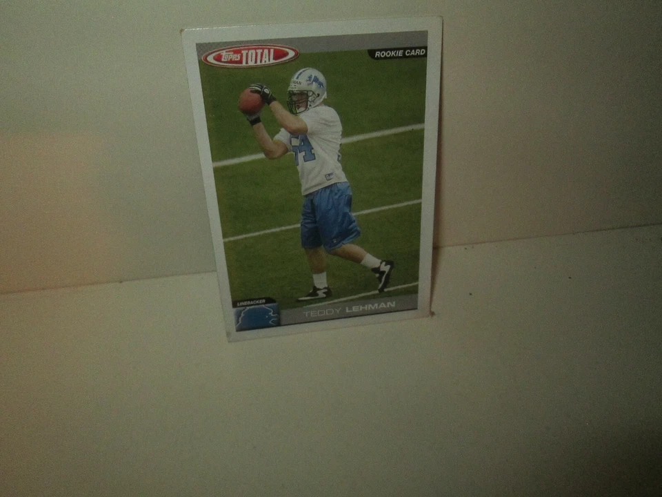 TEDDY LEHMAN 2004 Football Card Topps Total #378 Rookie Rc DETROIT LIONS OU Exc - Image 1 of 1