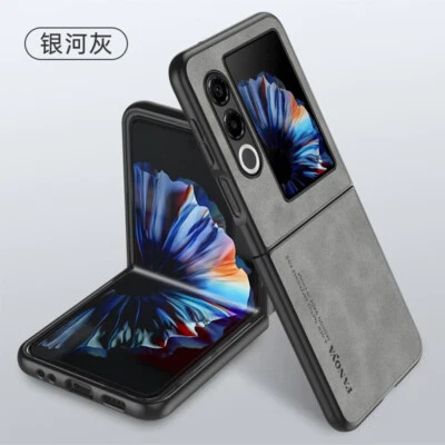 For ZTE nubia Flip2, Shockproof Luxury Retro Leather Business Skin Case Cover - Image 1 of 4