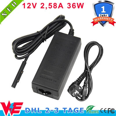 Für Microsoft Surface Go Surface Pro X 3 4 5 6 7 Ladegerät Netzteil Ladekabel DE - Bild 1 von 4