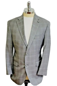 Austin Reed London Mens Gray Check Blazer Jacket Wool US 41R Prince of Whales - Picture 1 of 12