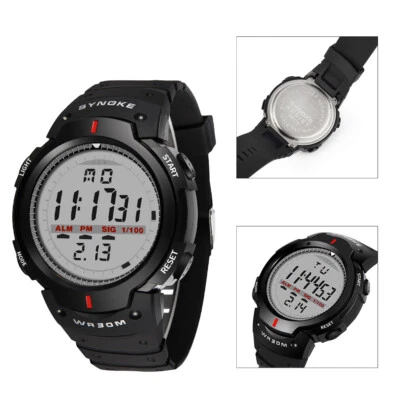 Reloj Pulsera Electrónico Digital Hombre Impermeable Reloj Deportivo Pantalla Grande Foto 1 de 4
