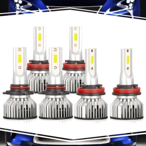 For Buick Encore 2013-2016 3 Pair 6000K 9005+2x H11 Hi&Lo Beam Fog Light Bulbs - Picture 1 of 8