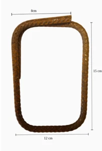 (3,74 €/kg) 23 kg - 80 Bügel 15x12 cm Betonstahl Moniereisen Bewehrung Ø 8mm - Bild 1 von 4